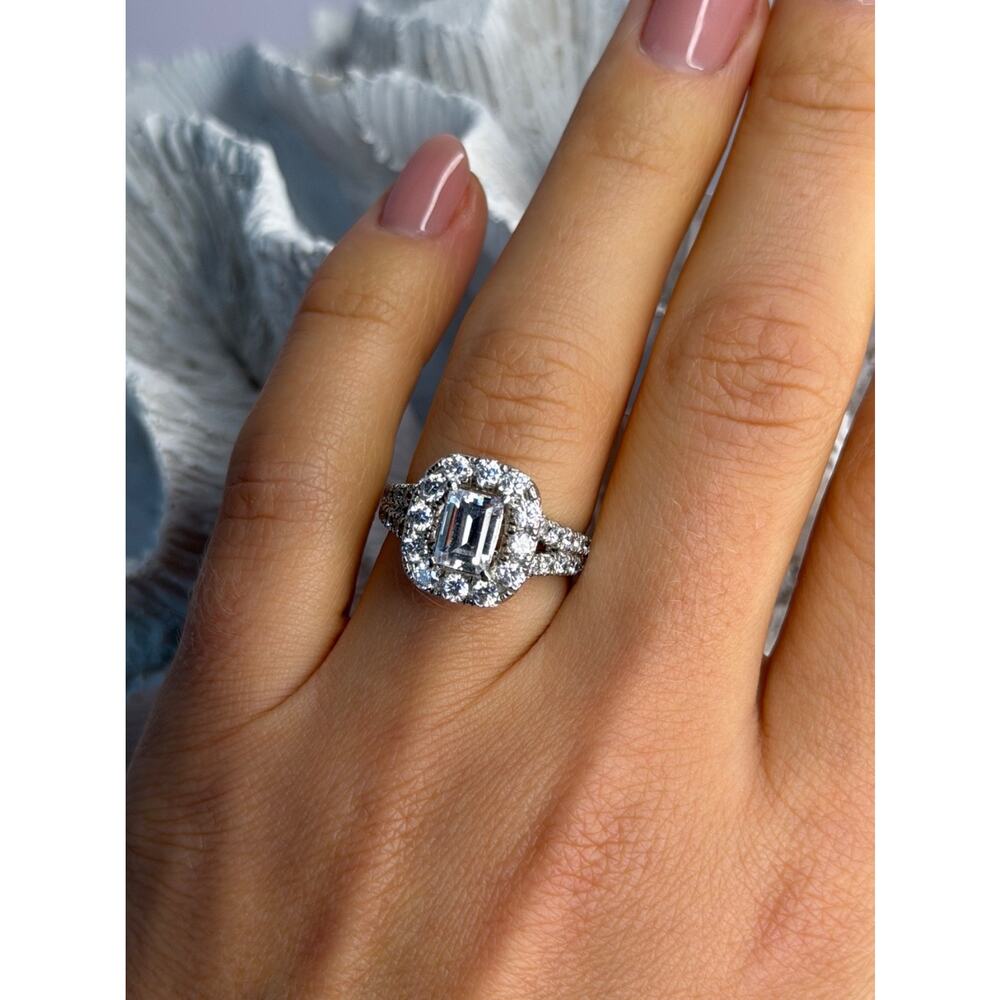 GOC 925 Sterling Silver Cz Ring Size 7